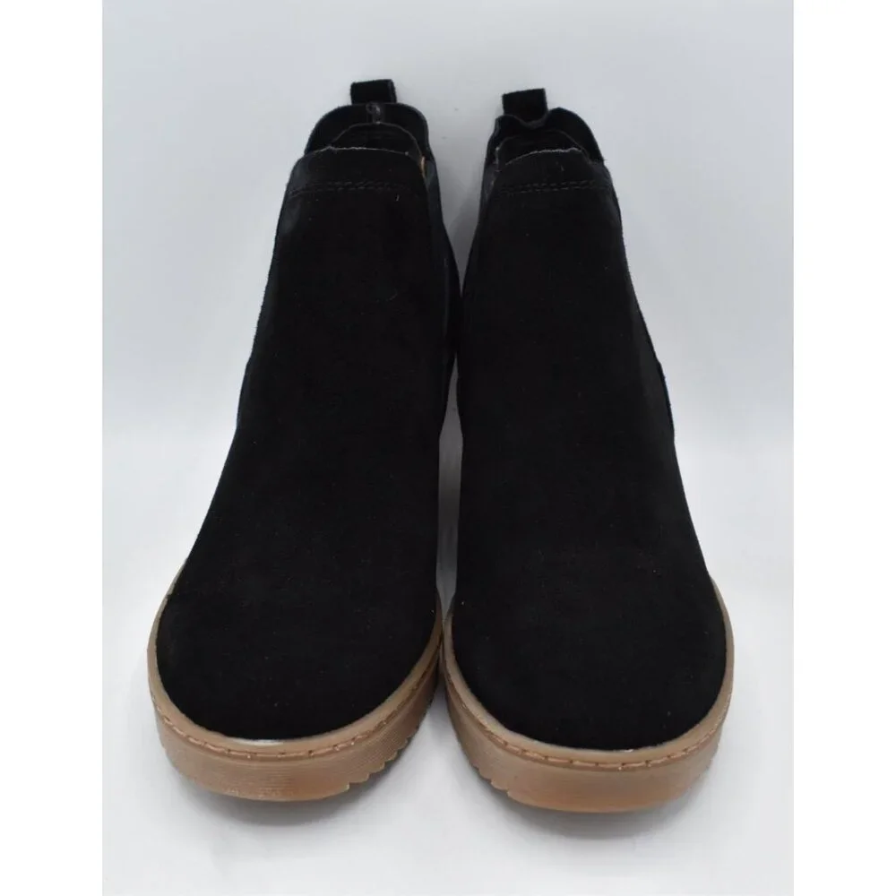 Sofft Womens Size 11 Samaya‎ Black Suede Wedge Booties Boots Shoes